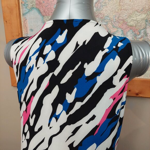 Nine West Multi Coloured Animal Print Patterned Sleeveless Tank Women's Small - Picture 5 of 9